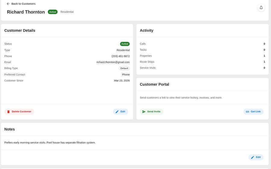Customer self-service portal