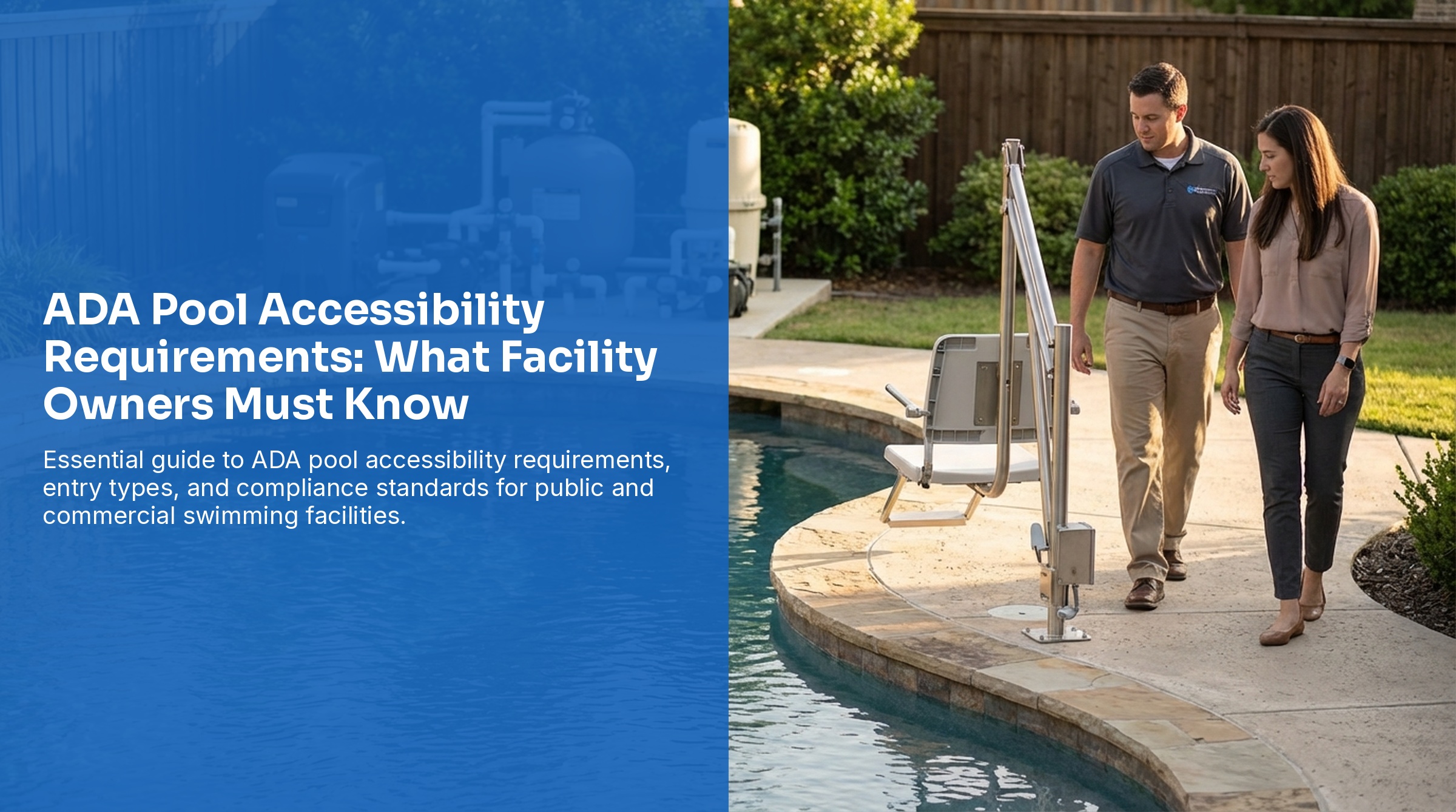 Pool lift for ADA accessibility compliance