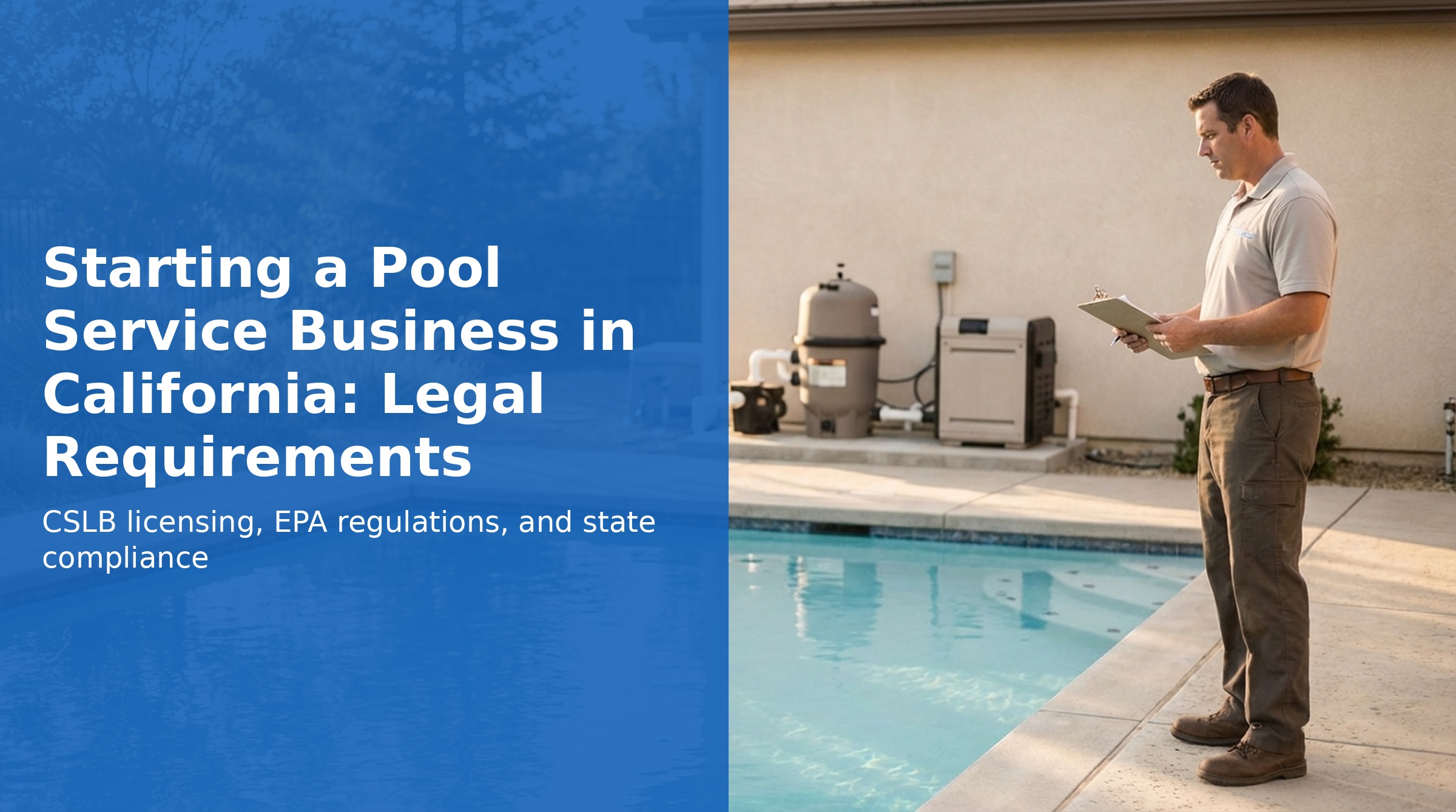 California pool service legal requirements and contractor licensing