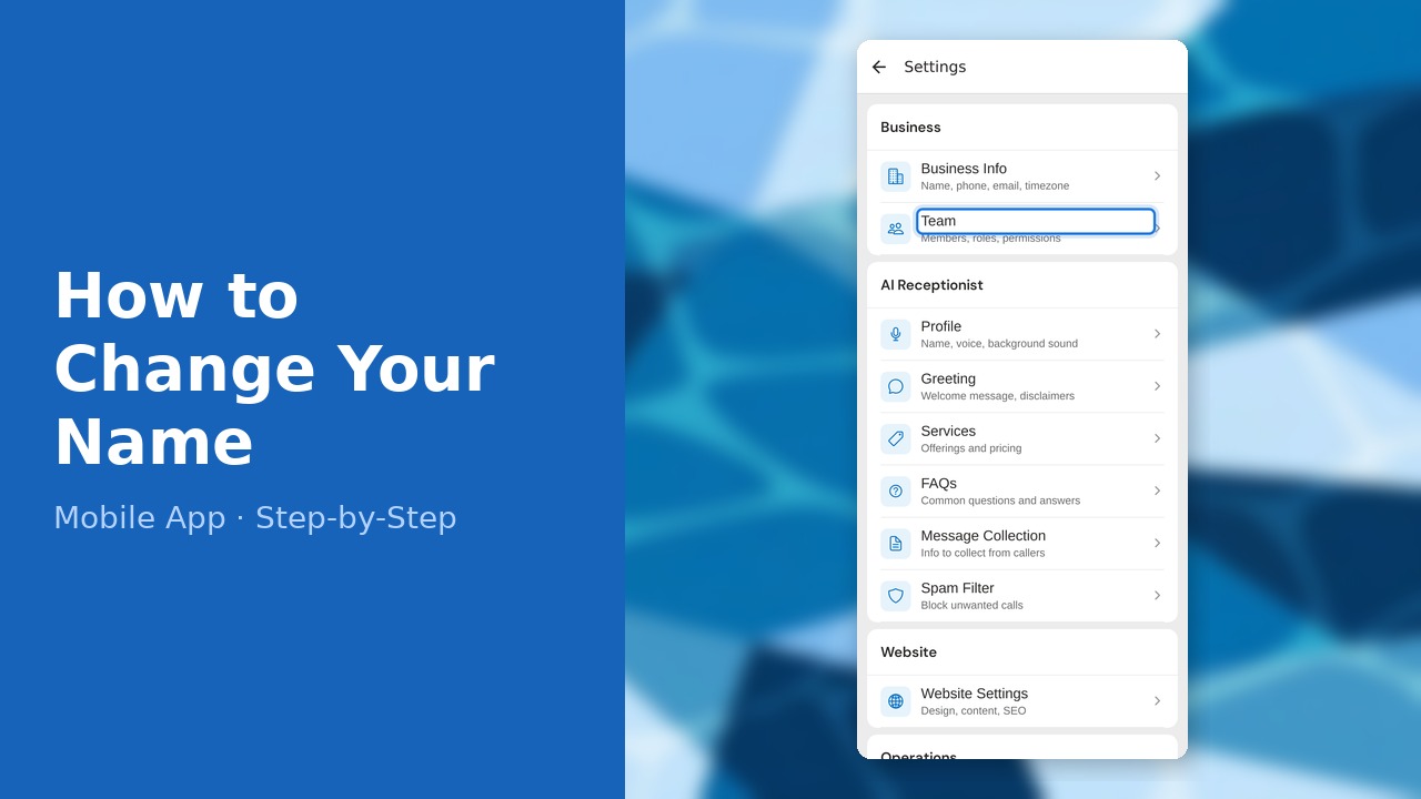 How to Change Your Name (Mobile App)
