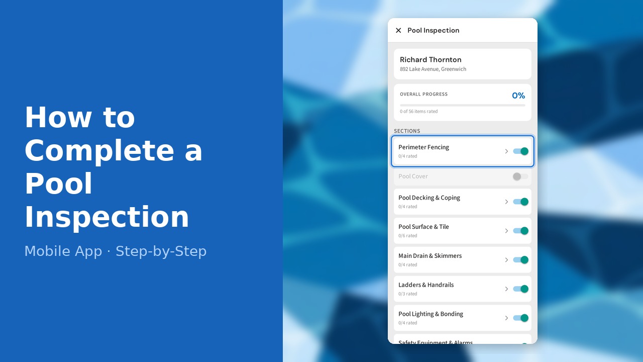 How to Complete a Pool Inspection (Mobile App)