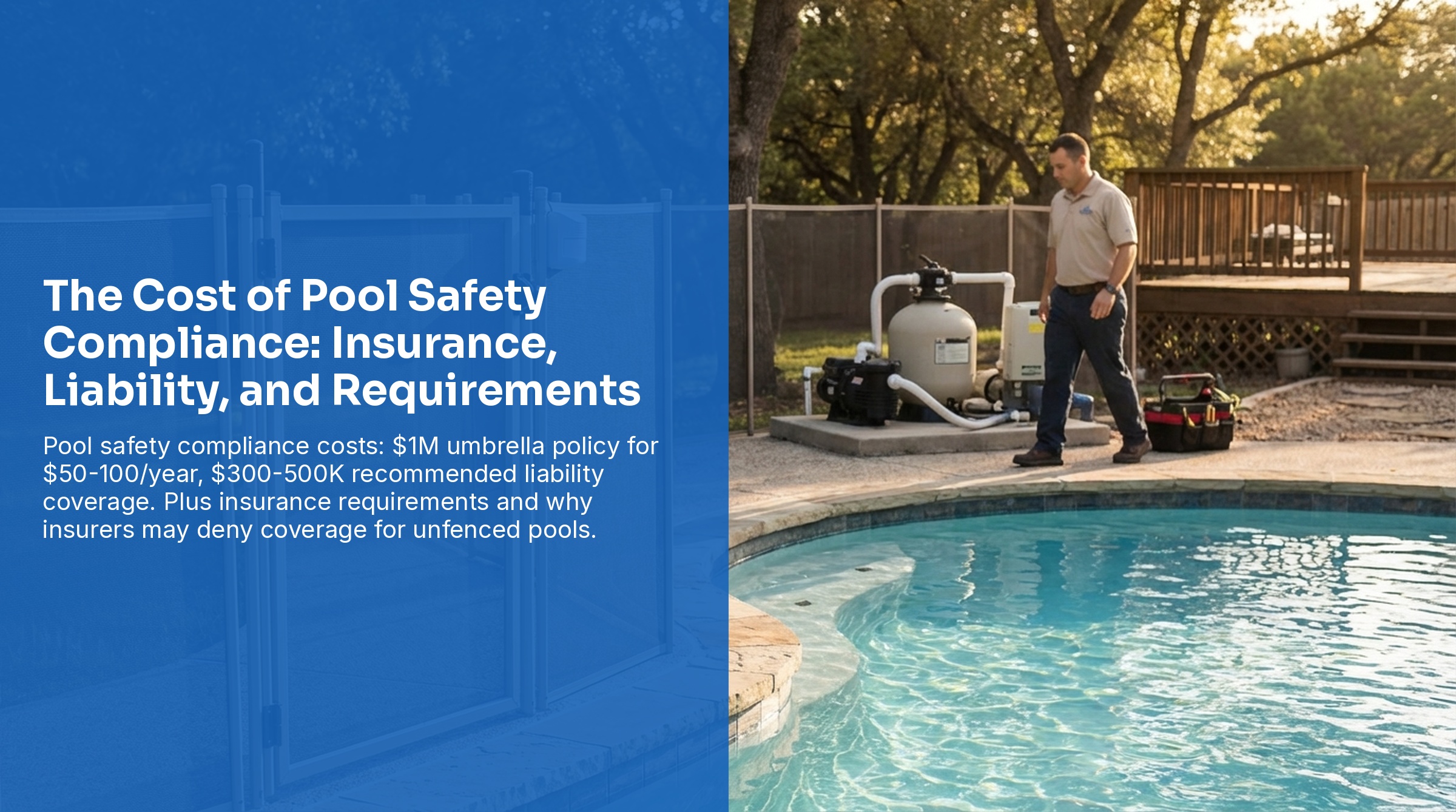 Cost of pool safety compliance - insurance and liability requirements