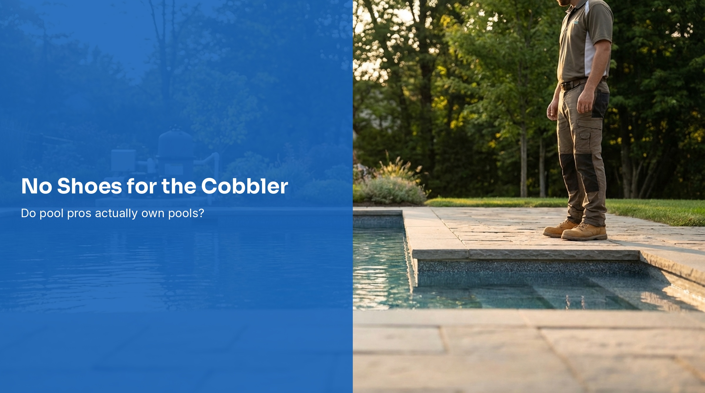 Backyard pool on a sunny day