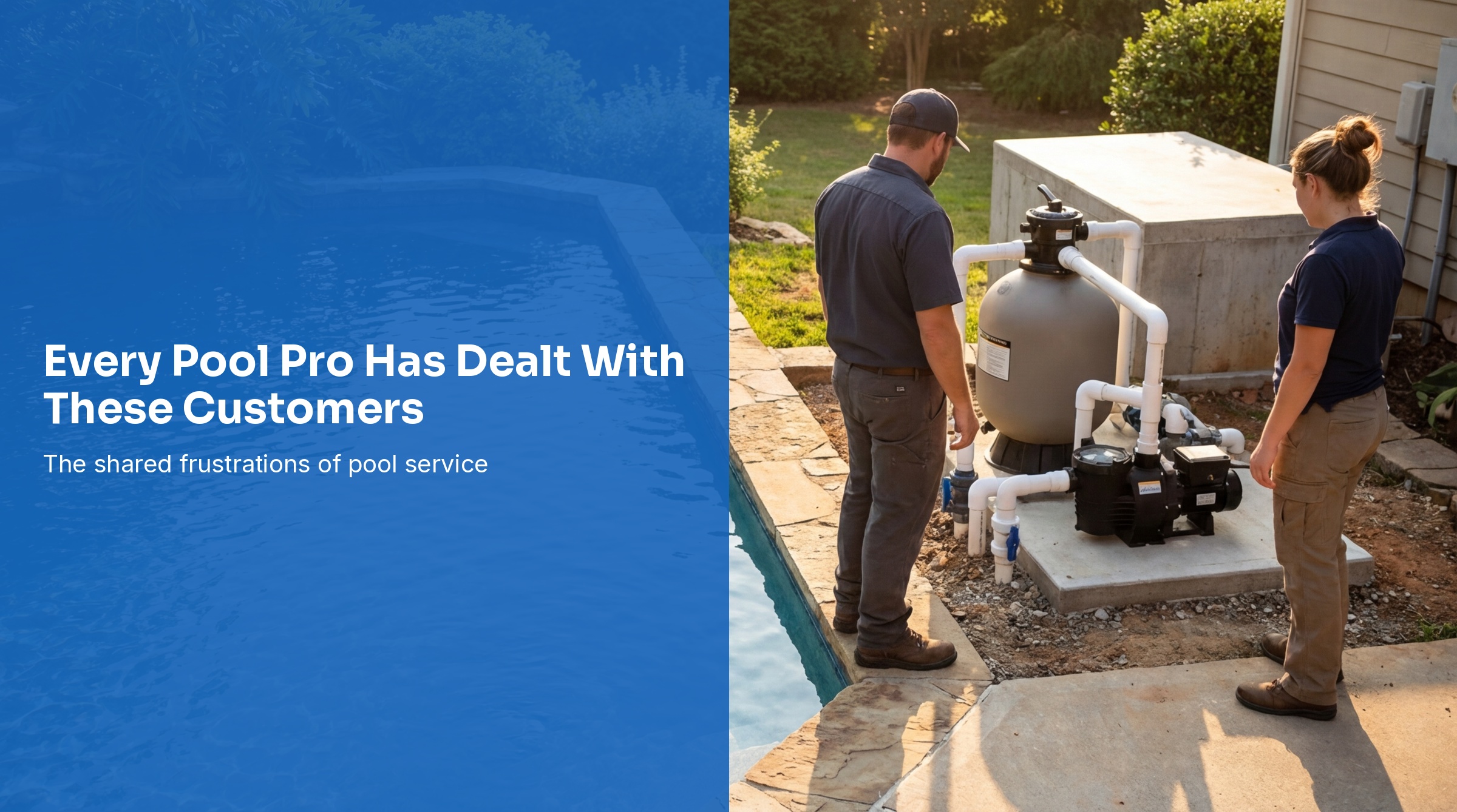 Pool service professional dealing with a difficult customer