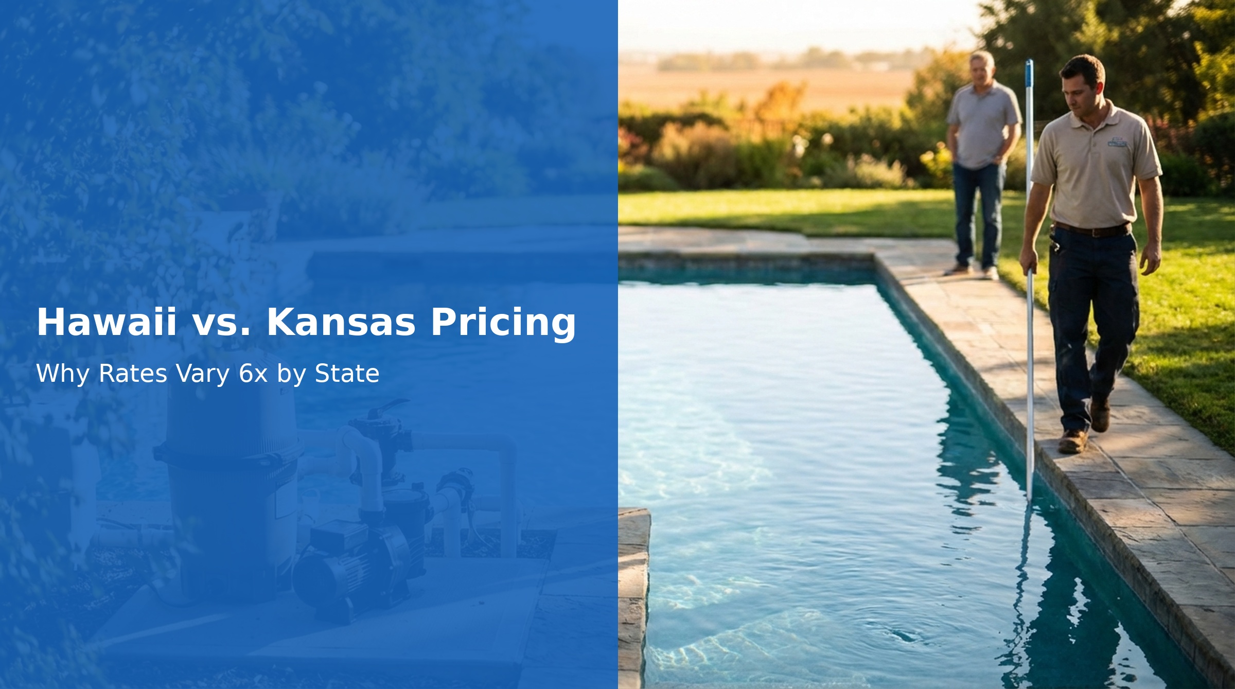 Hawaii vs Kansas pool service pricing comparison