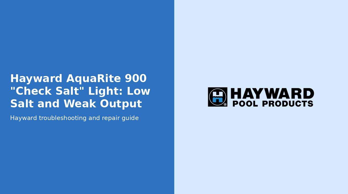 Hayward Aquarite 900 Check Salt Light