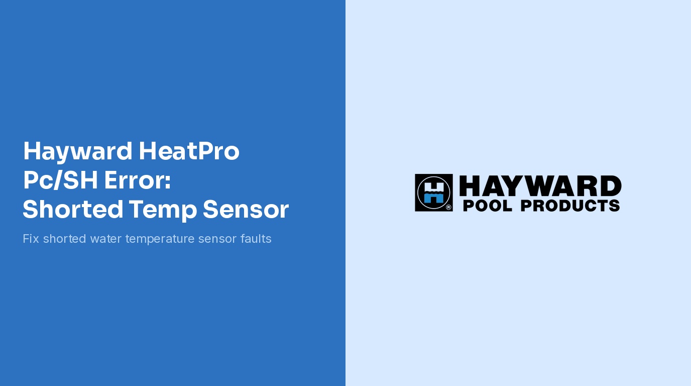 Hayward HeatPro Pc SH Shorted Sensor Error