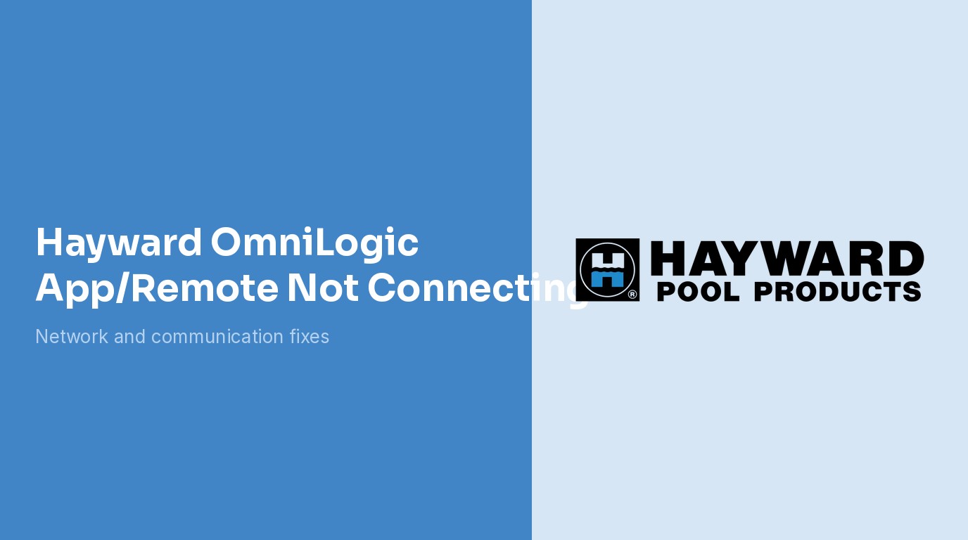 Hayward OmniLogic App Remote Connectivity