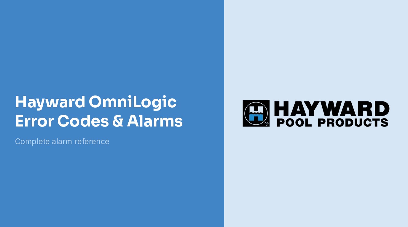Hayward OmniLogic Error Codes