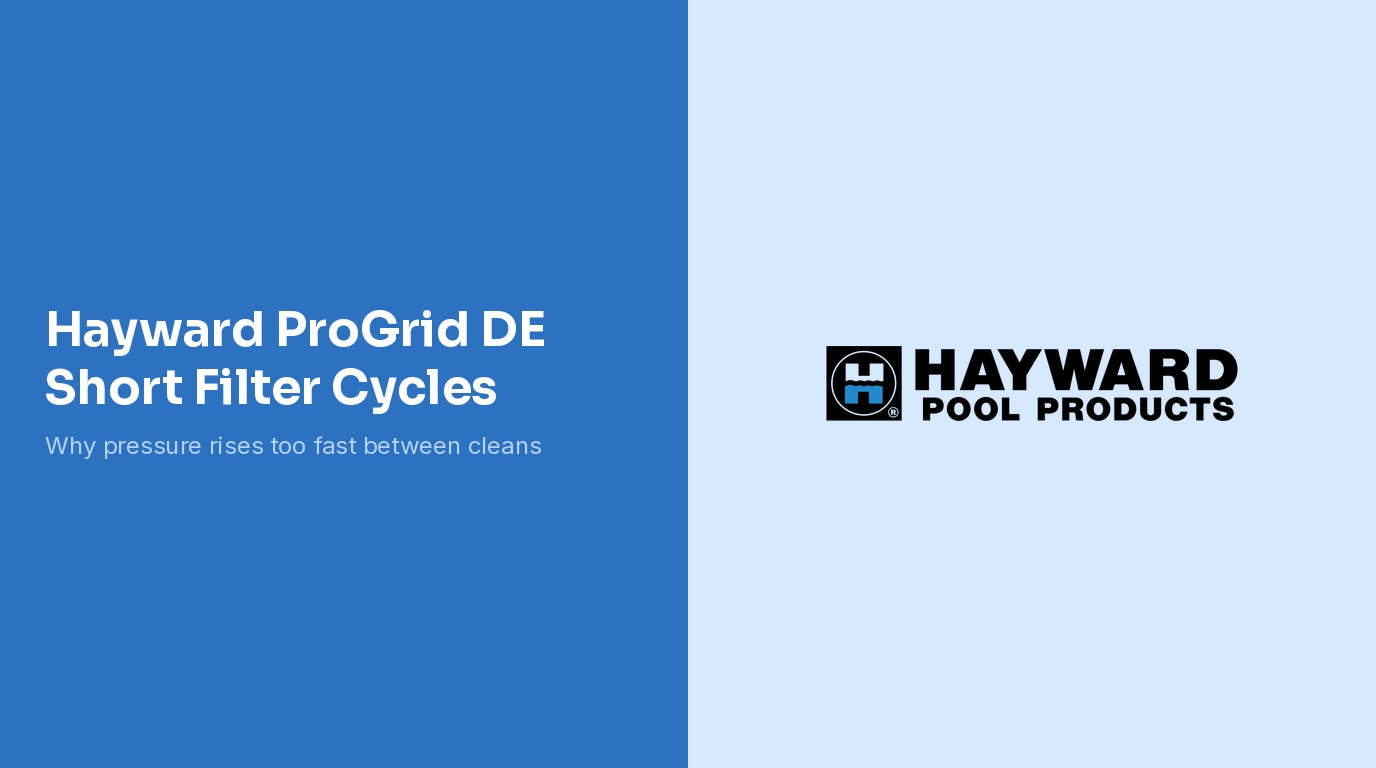 Hayward ProGrid DE Filter Short Filter Cycles