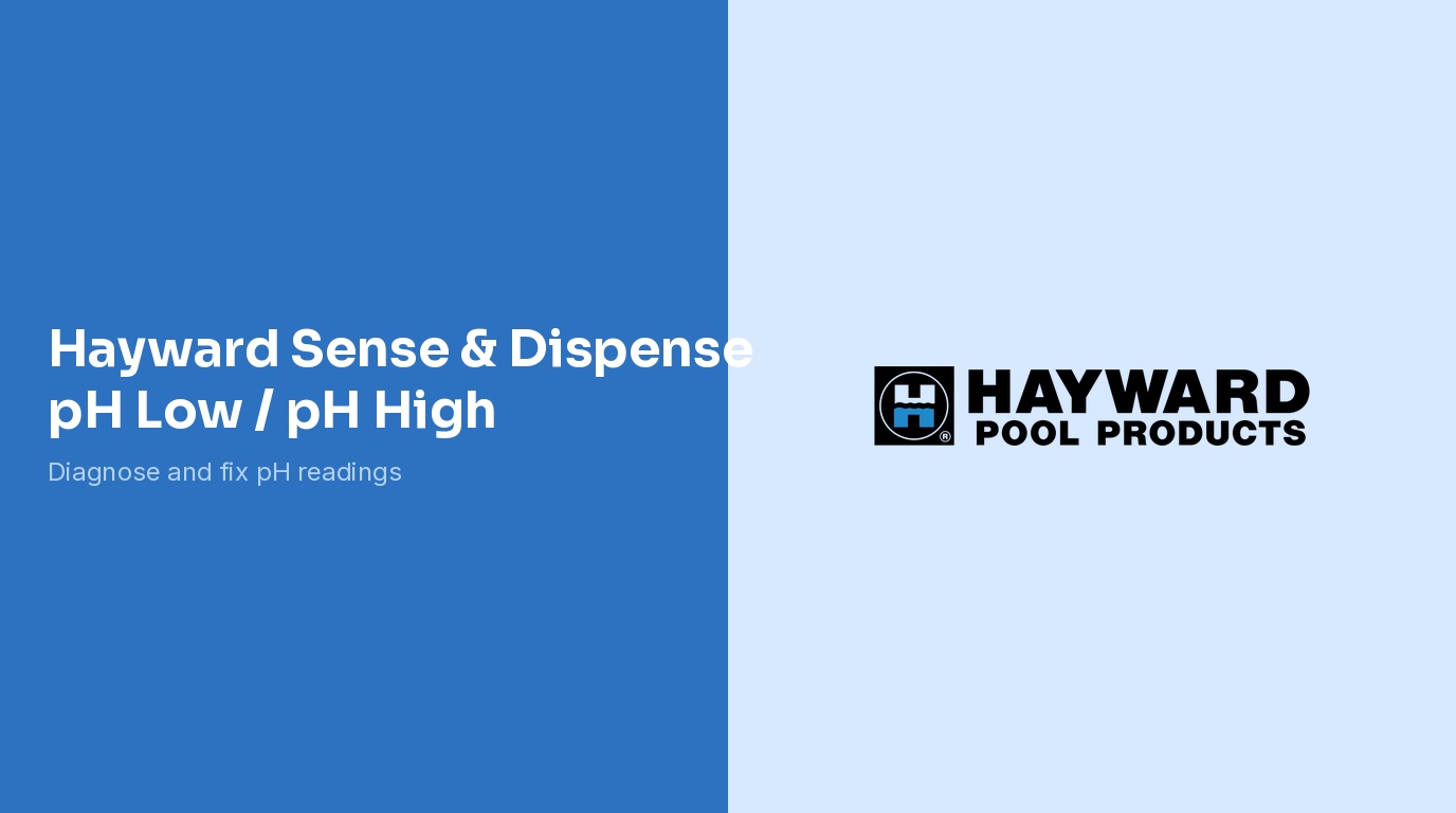 Hayward Sense and Dispense pH Low pH High