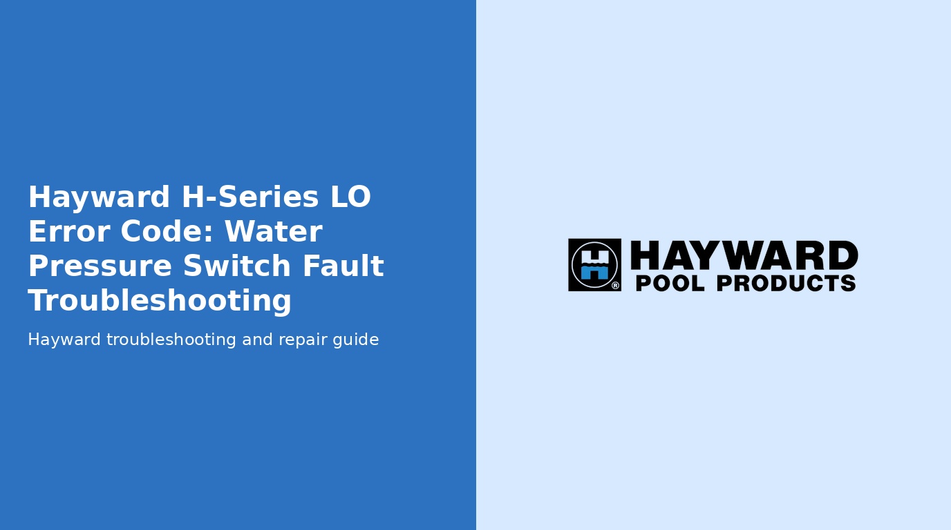 Hayward Universal H Series Lo Code Water Pressure Switch