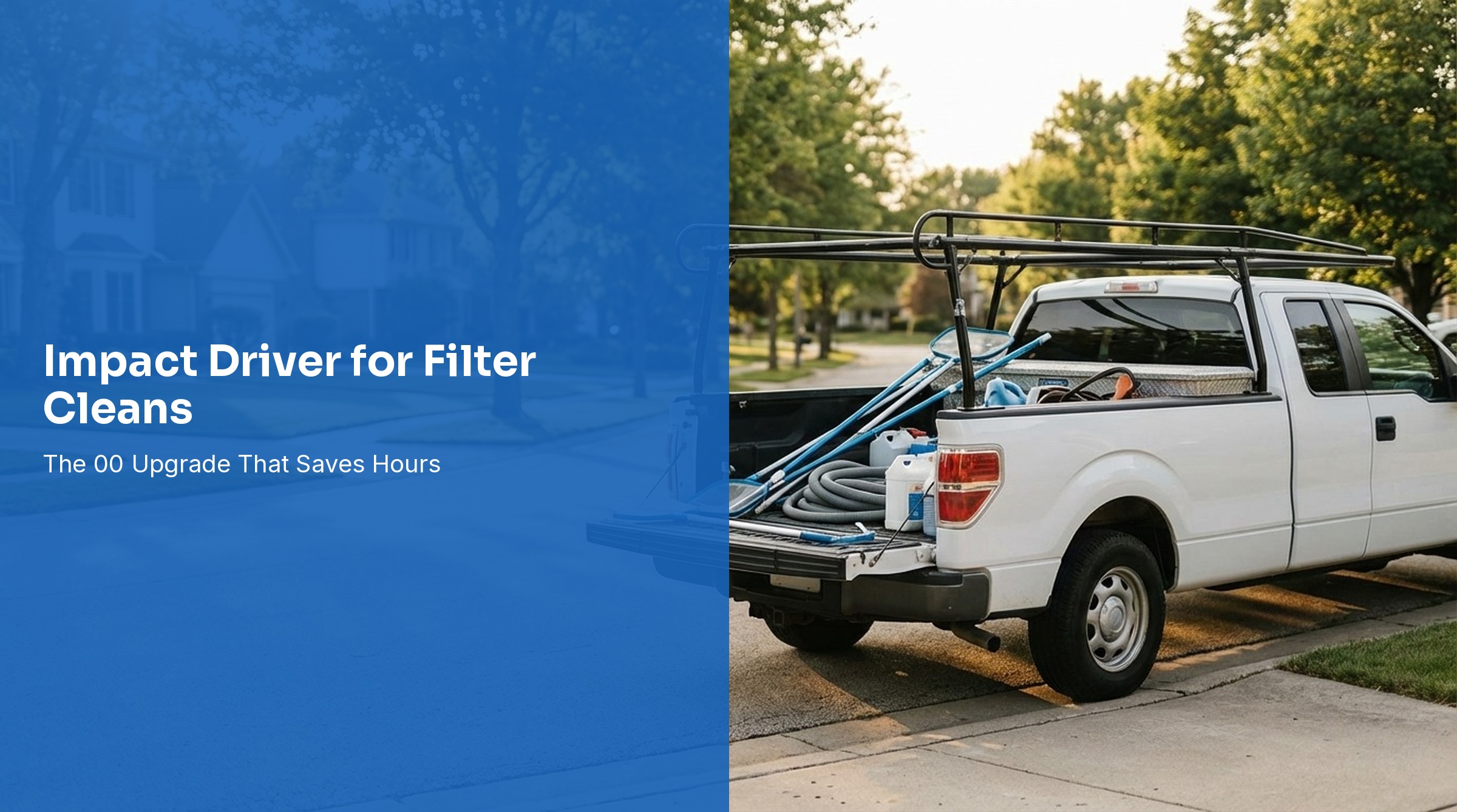 Impact driver and sockets for pool filter cleaning