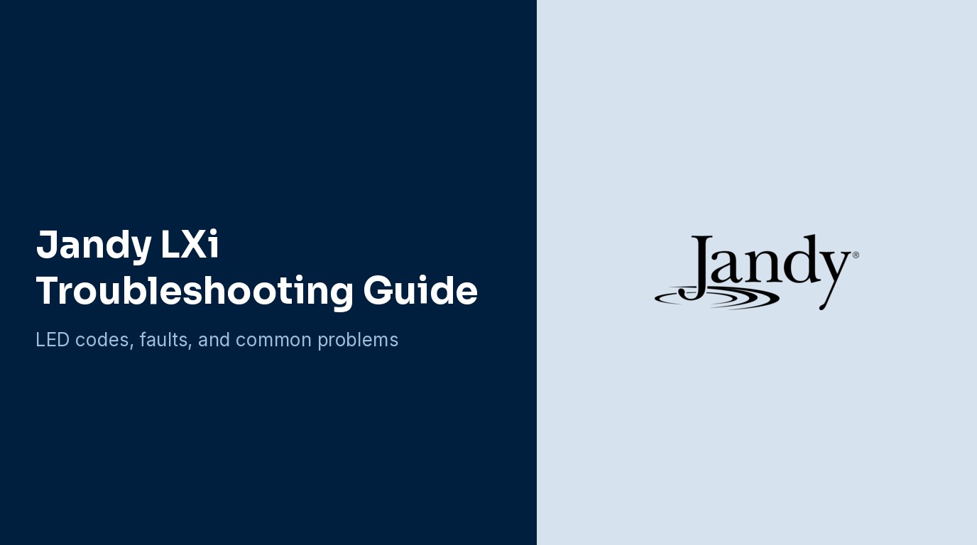Jandy LXi Troubleshooting Guide