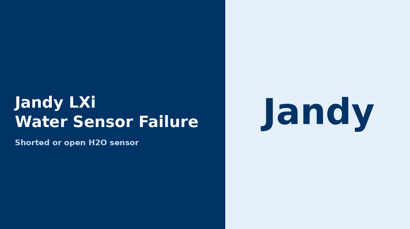 Jandy LXi Water Sensor Failure