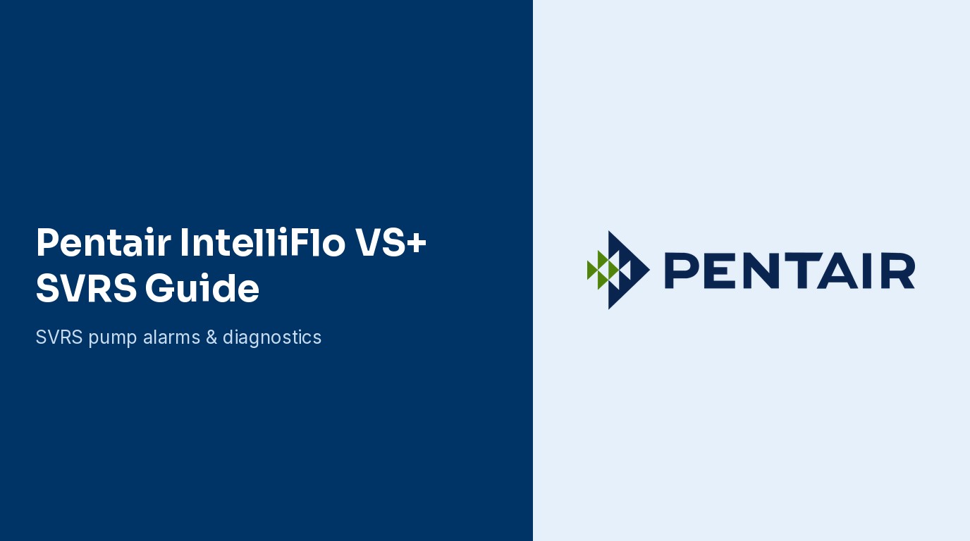 Pentair IntelliFlo VS+ SVRS Over Voltage Alarm