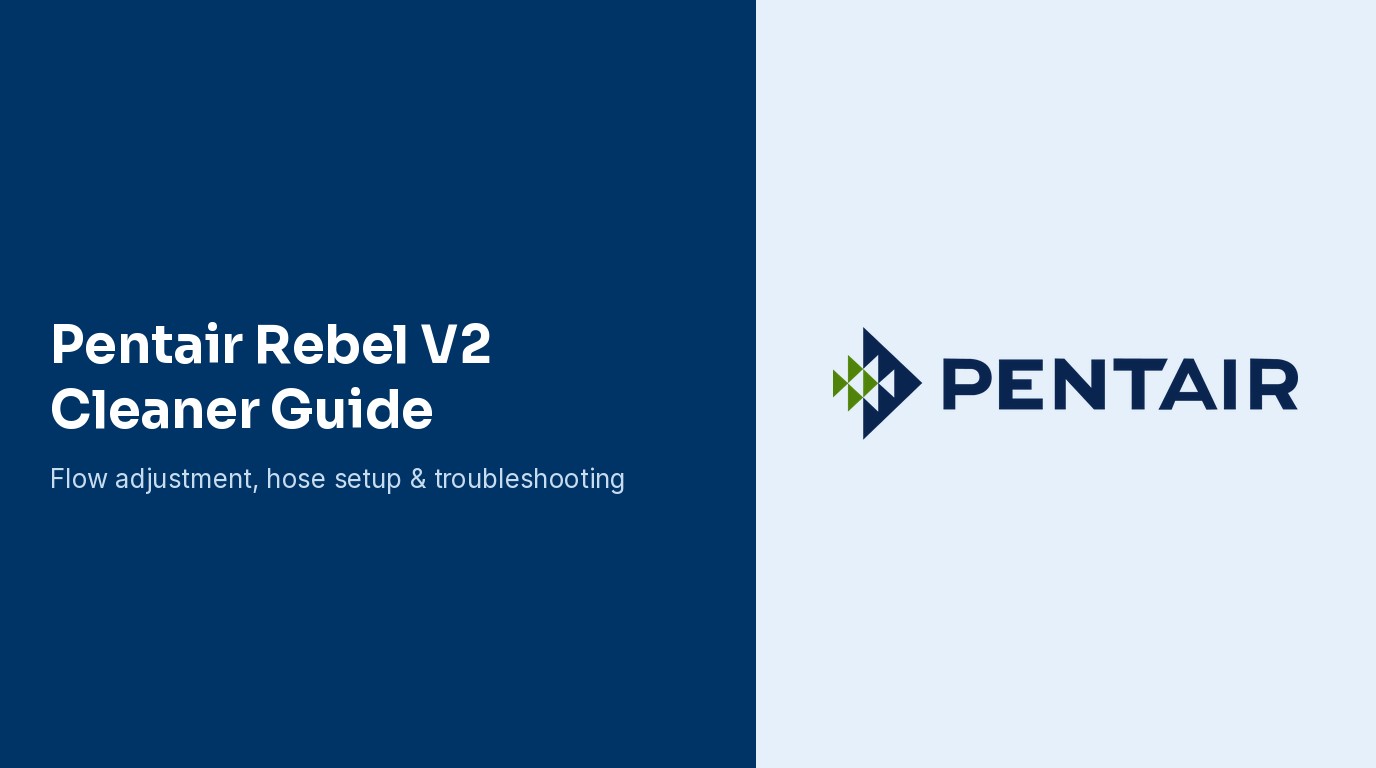 Pentair Rebel V2 Suction-Side Cleaner Guide: Installation, Flow Adjustment, and Troubleshooting