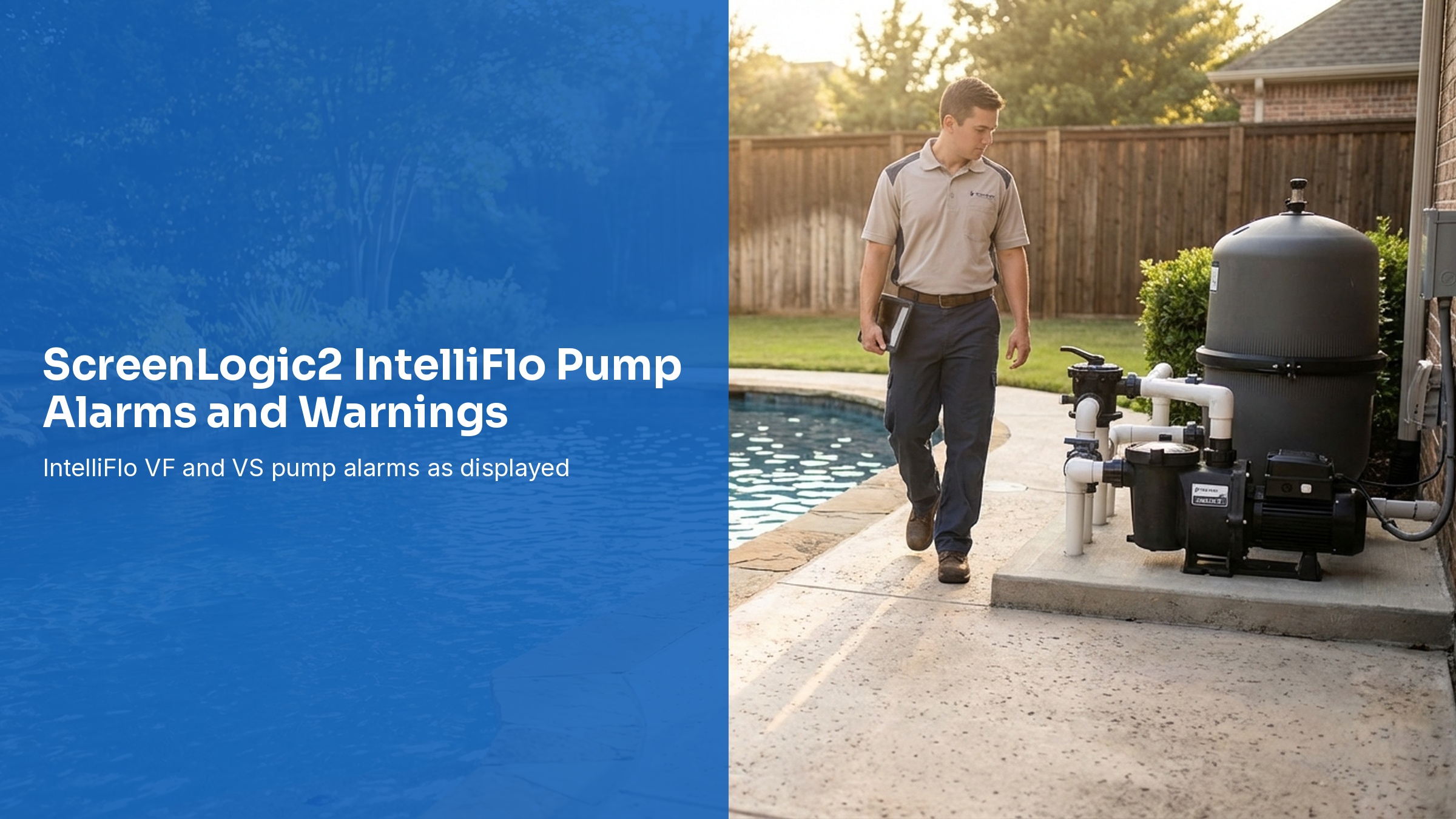 ScreenLogic2 IntelliFlo Pump Alarms and Warnings