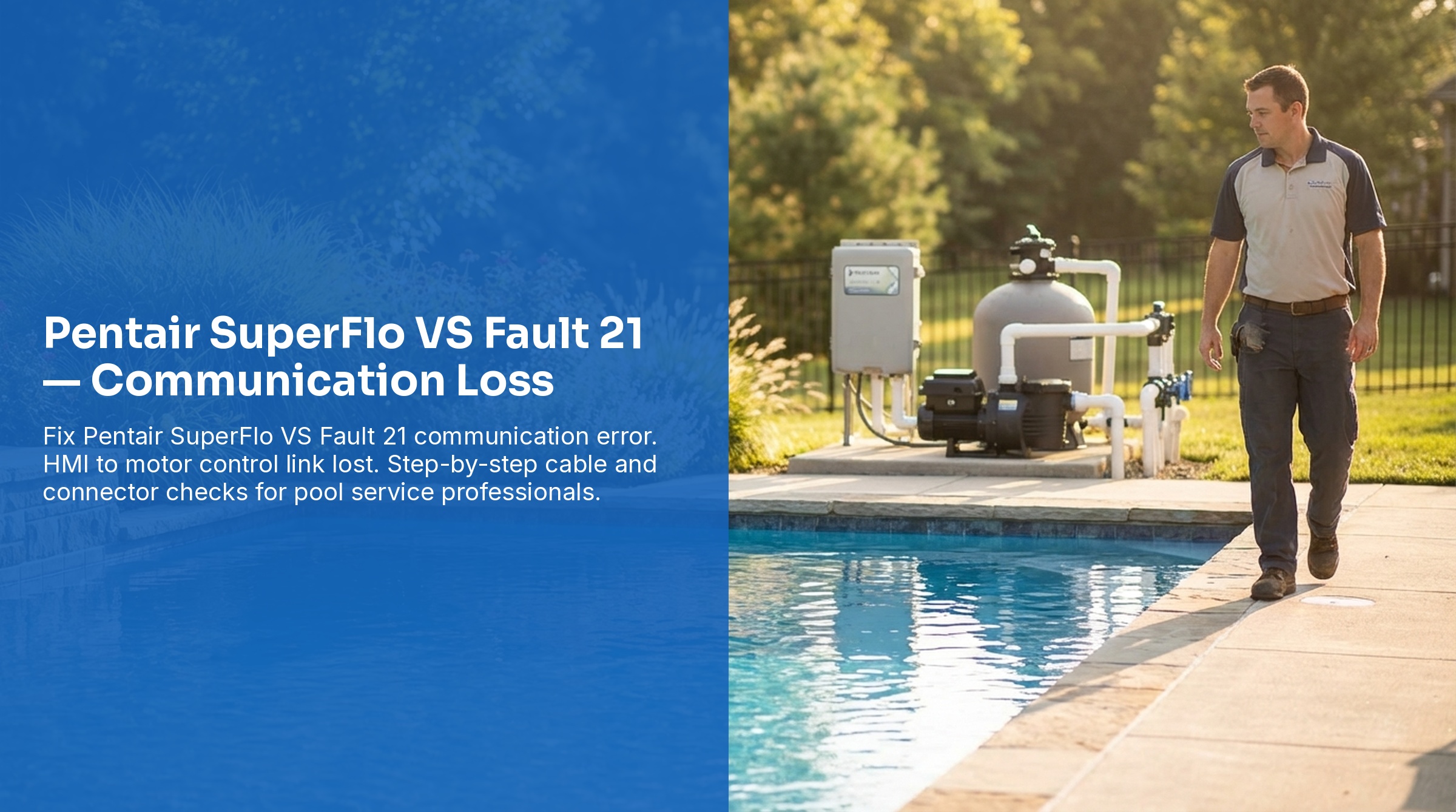 Pentair SuperFlo VS Fault 21 — Communication Loss