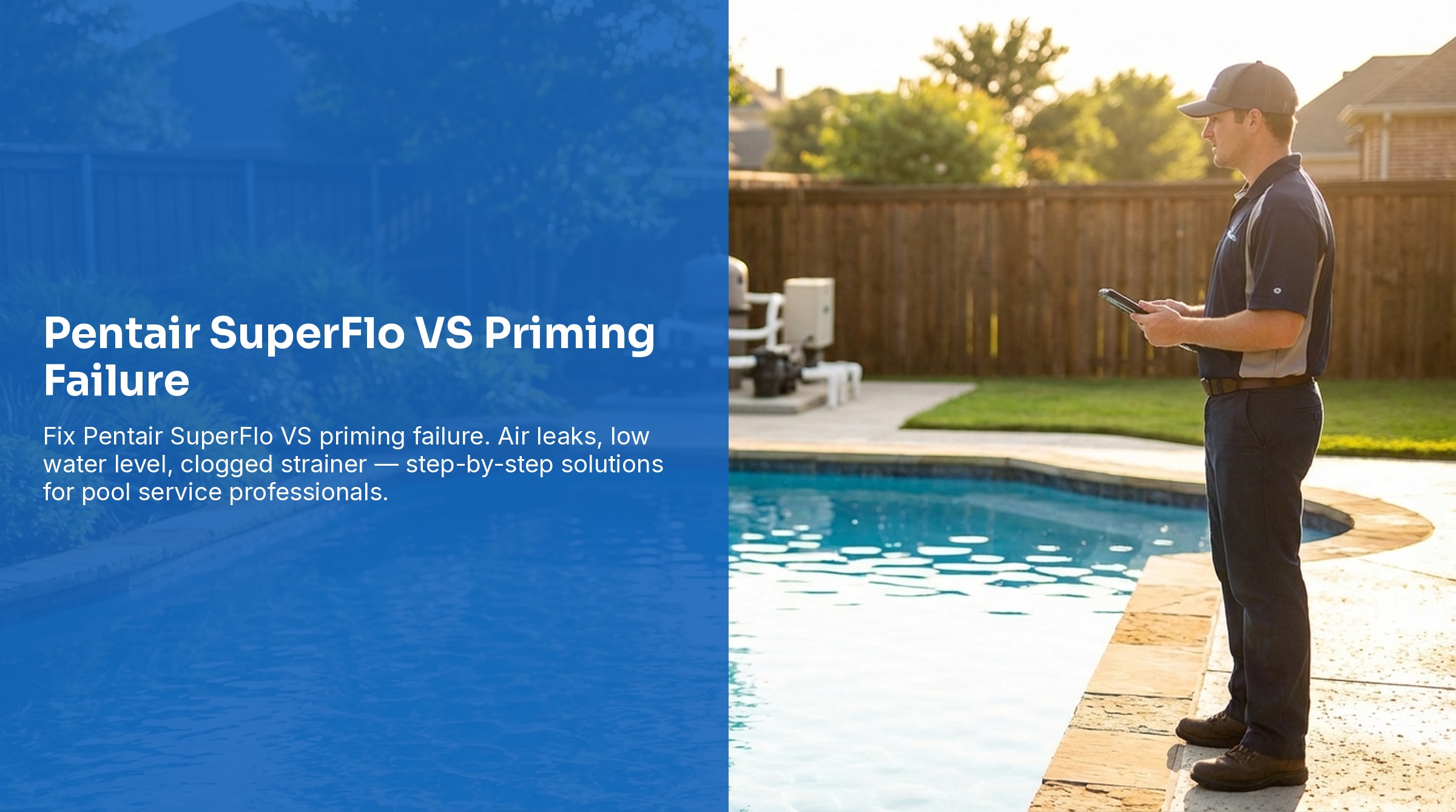 Pentair SuperFlo VS Priming Failure