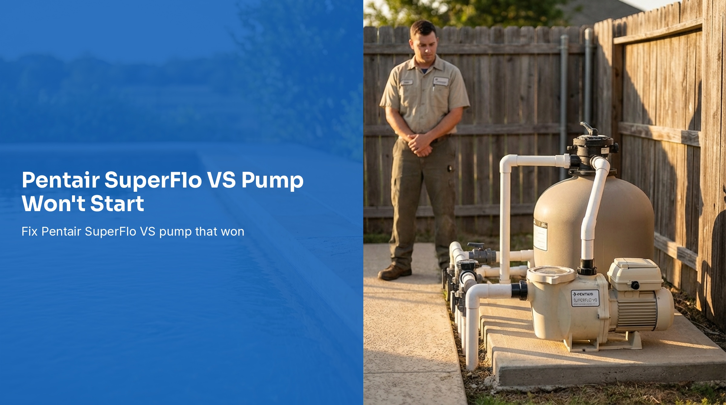 Pentair SuperFlo VS Pump Won't Start