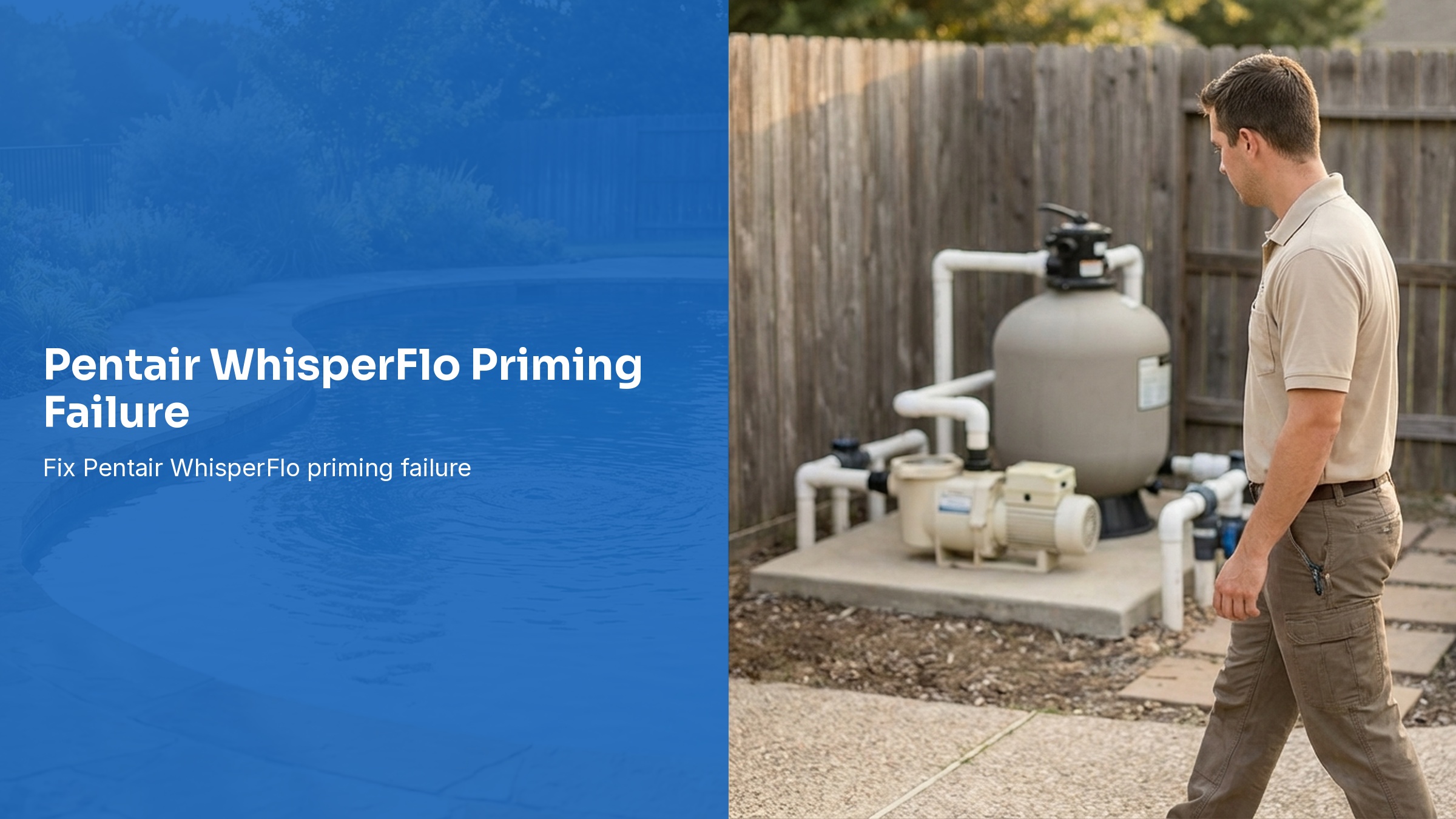 Pentair WhisperFlo Priming Failure