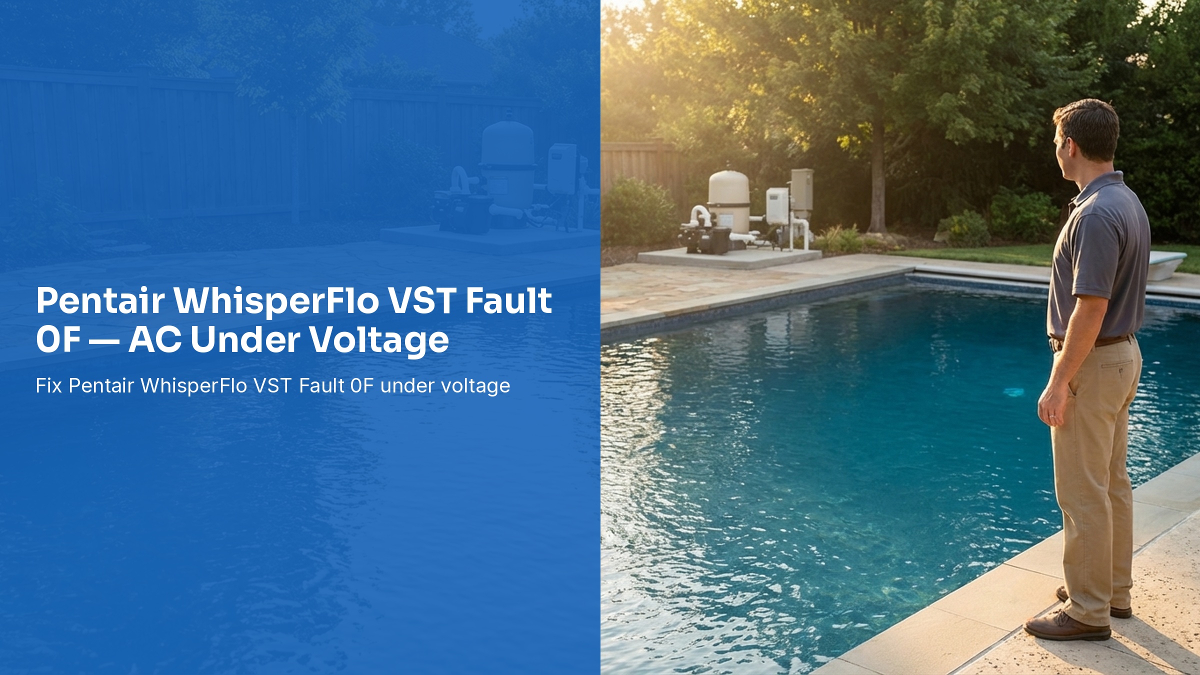 Pentair WhisperFlo VST Fault 0F — AC Under Voltage