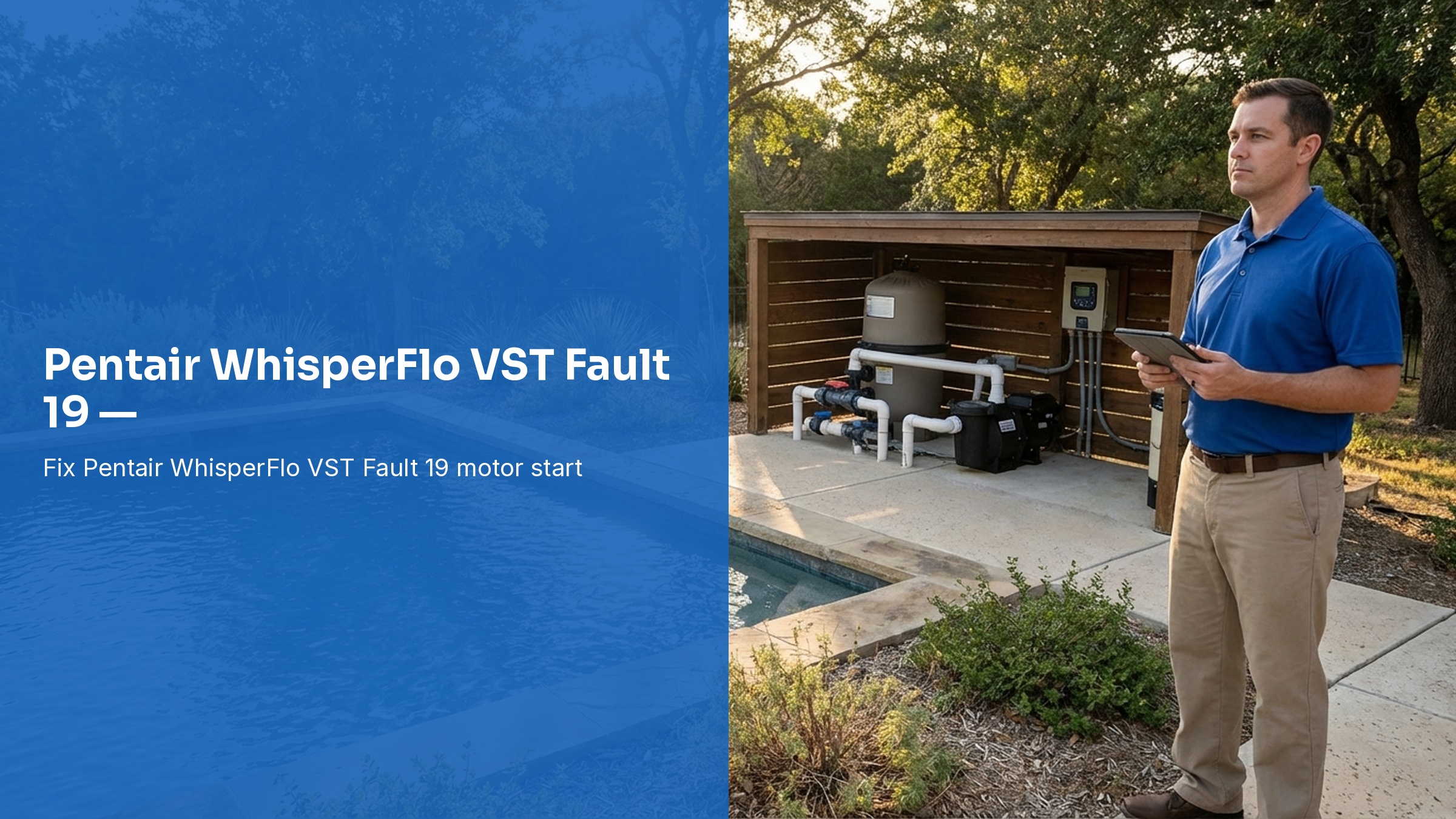 Pentair WhisperFlo VST Fault 19 — Motor Start Failure