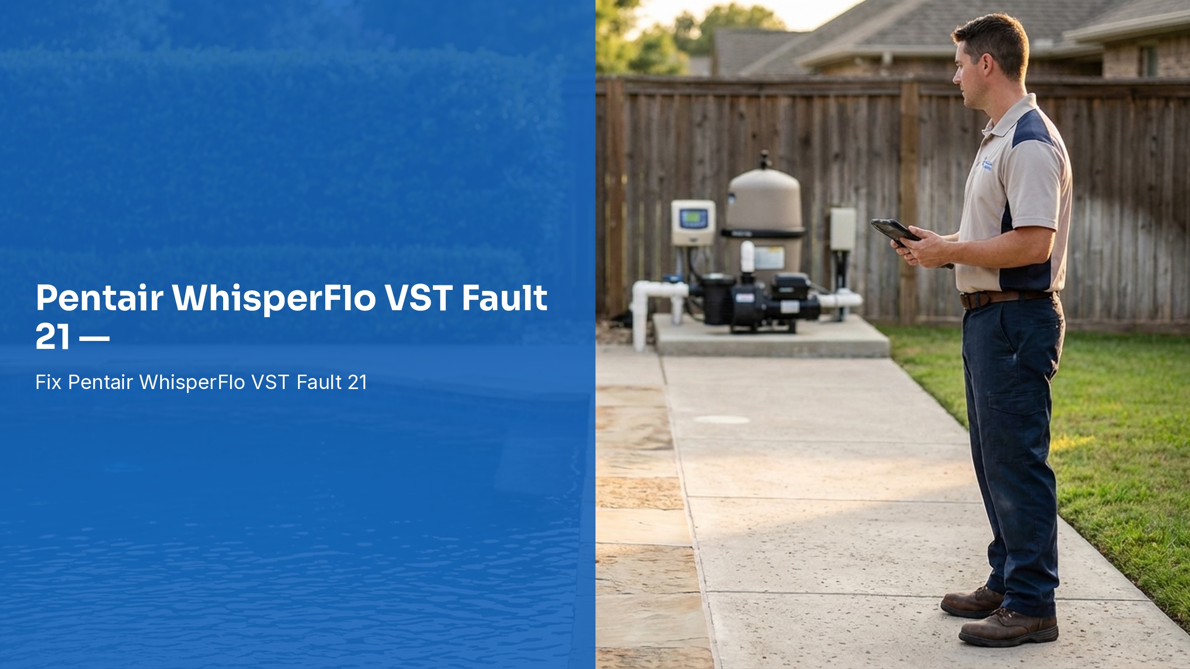 Pentair WhisperFlo VST Fault 21 — Communication Loss