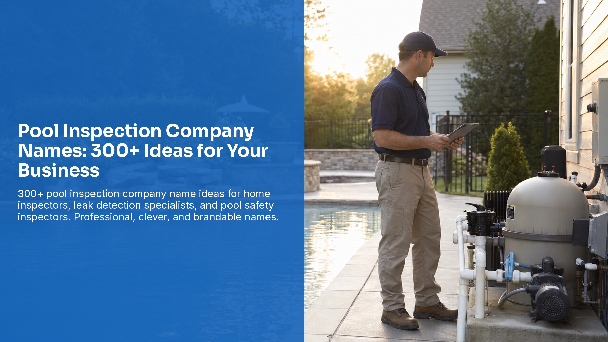Pool Inspection Company Names: 300+ Ideas for Your Business