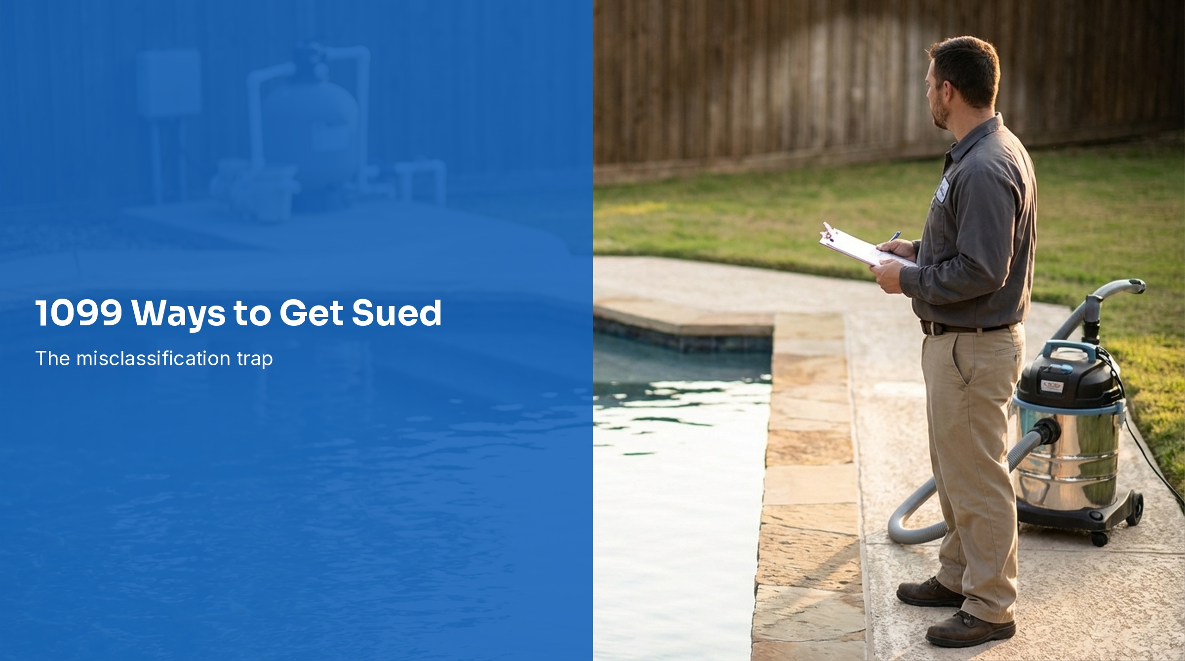 Pool service business paperwork and tax documents