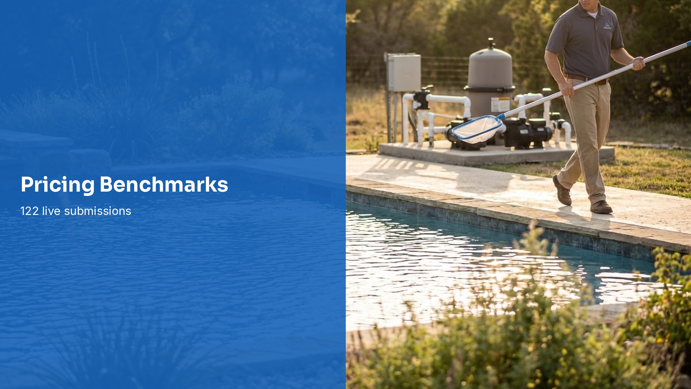 Pool service pricing benchmarks 2026 data report