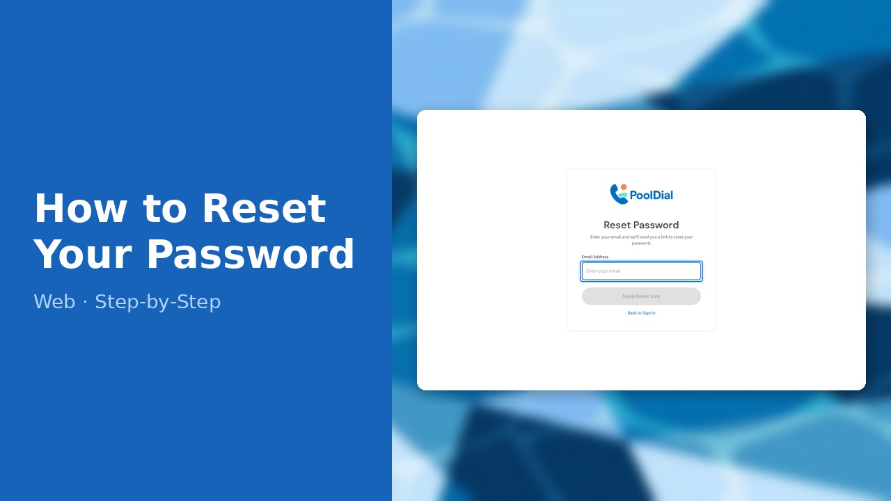 How to Reset Your Password