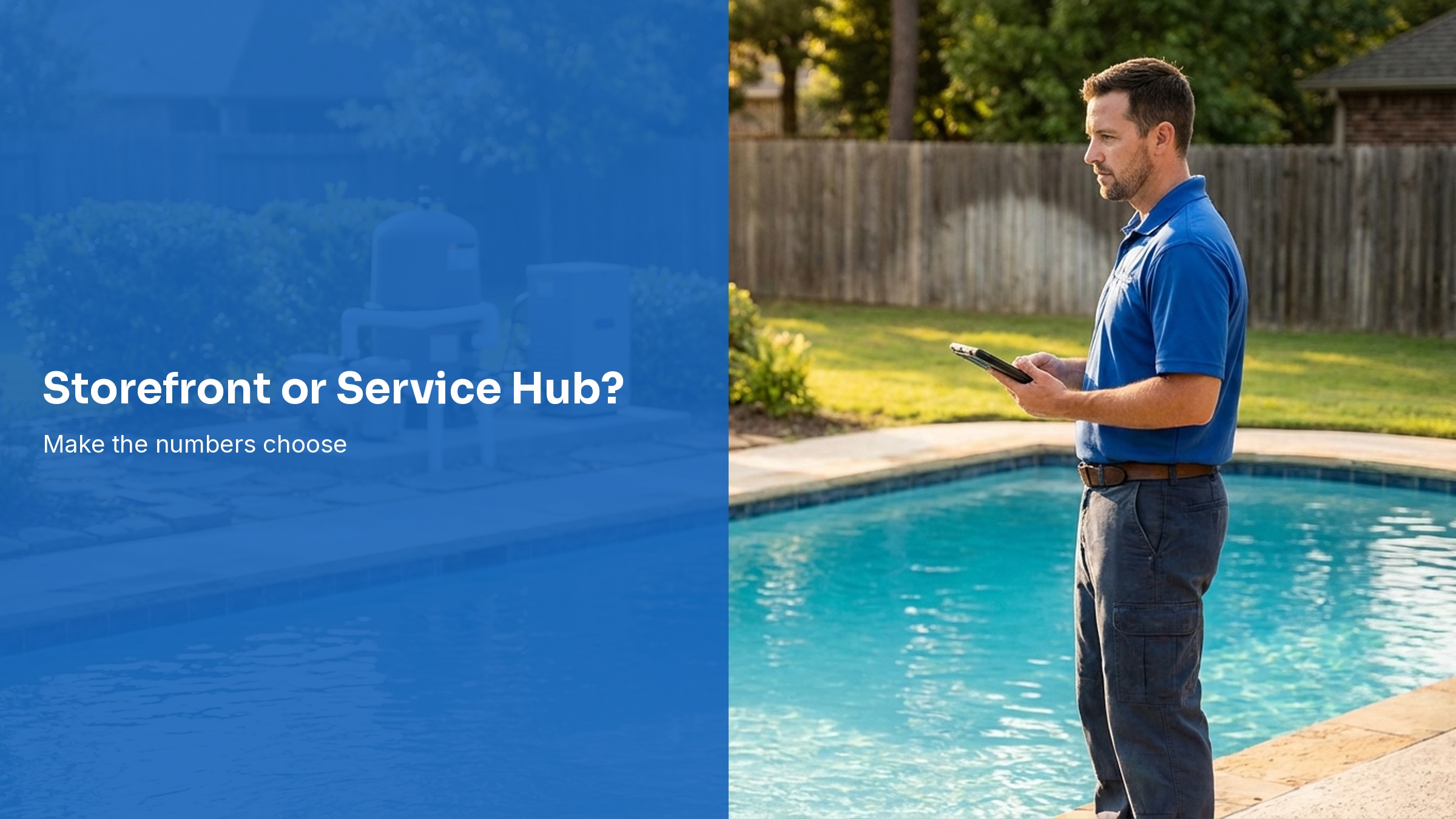 Pool service professional considering the next stage of business growth