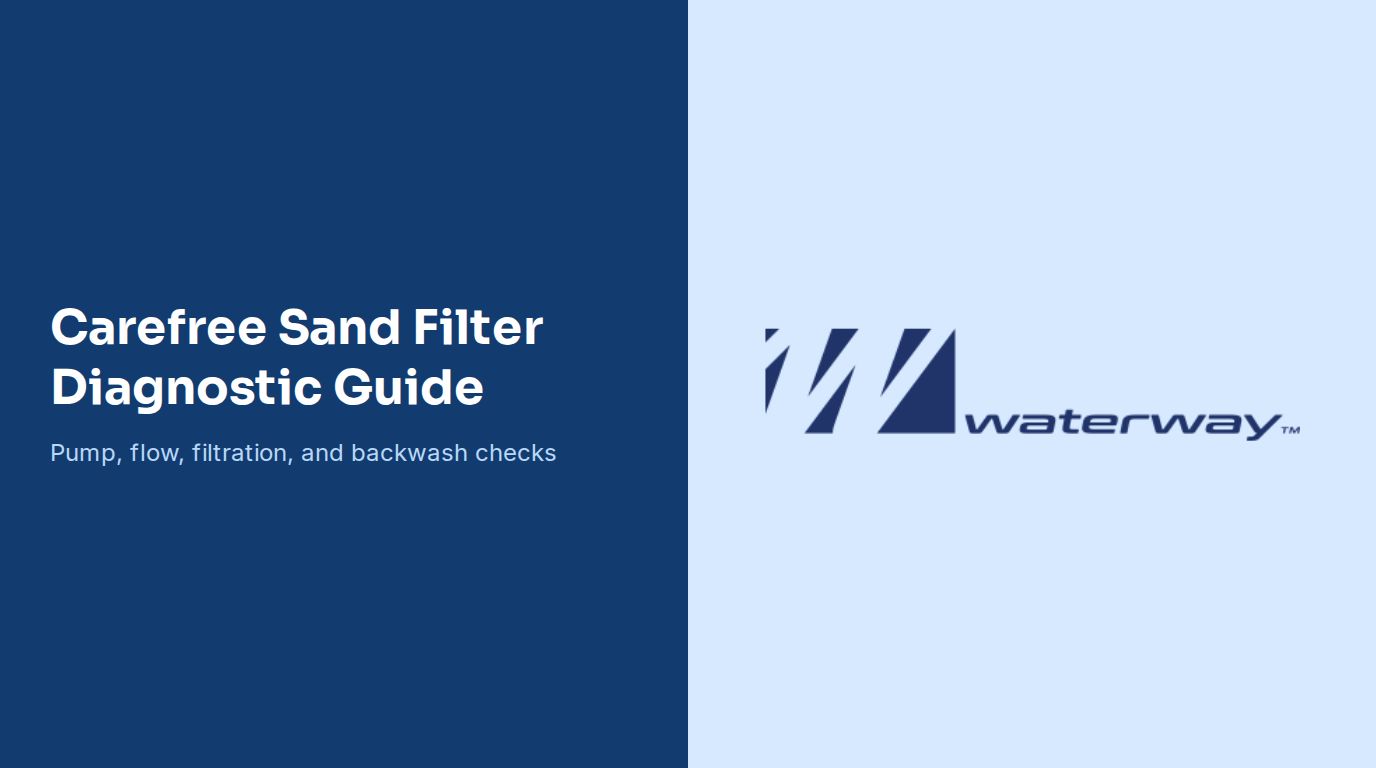 Waterway Carefree Sand Filter Diagnostic Guide