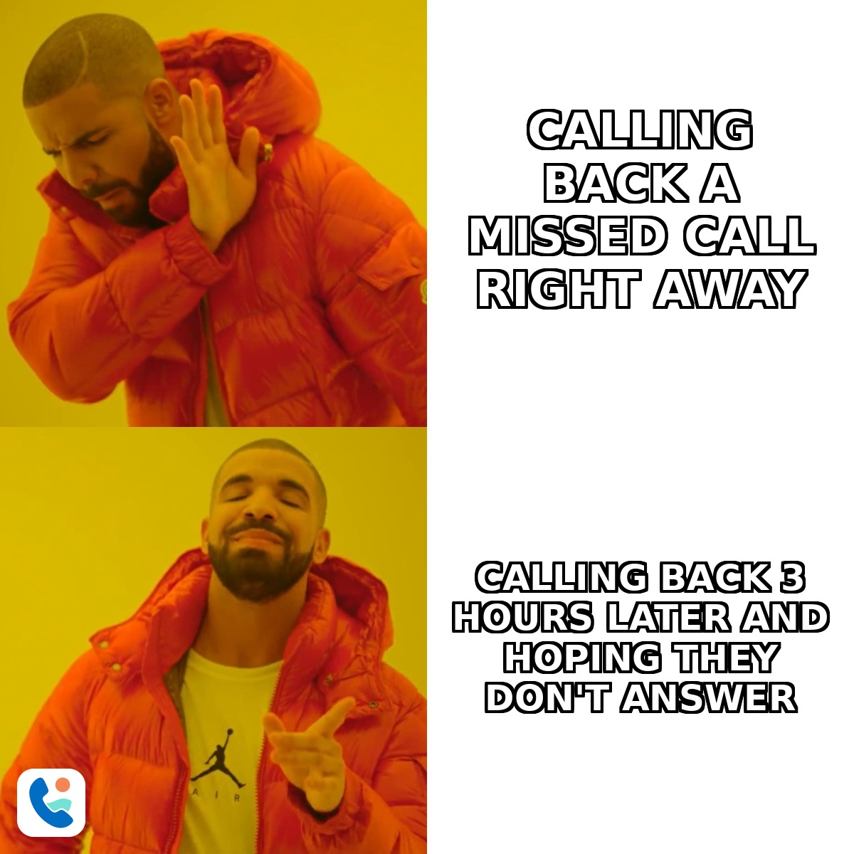 Drake meme about callbacks