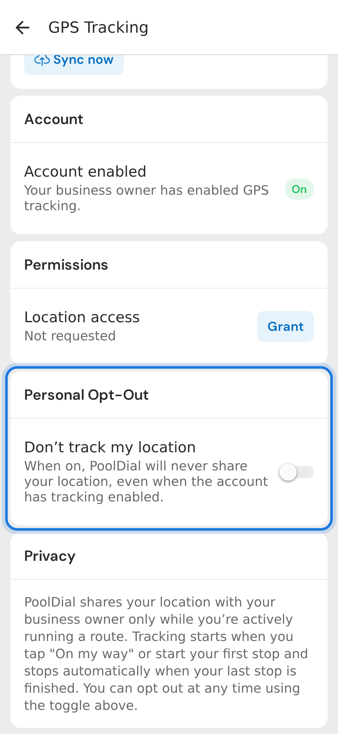 Personal opt-out