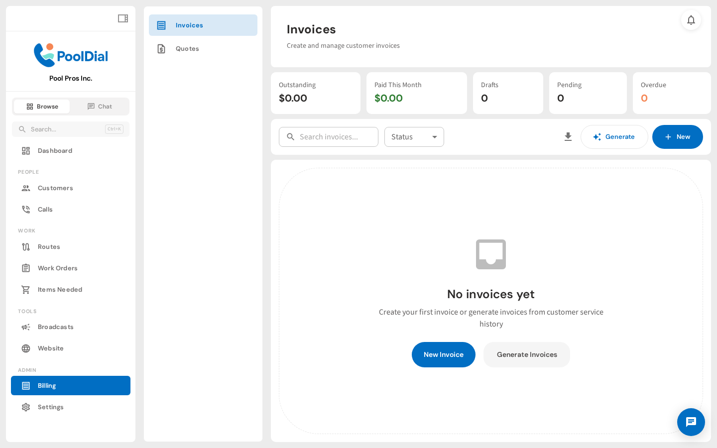 Go to the Billing page