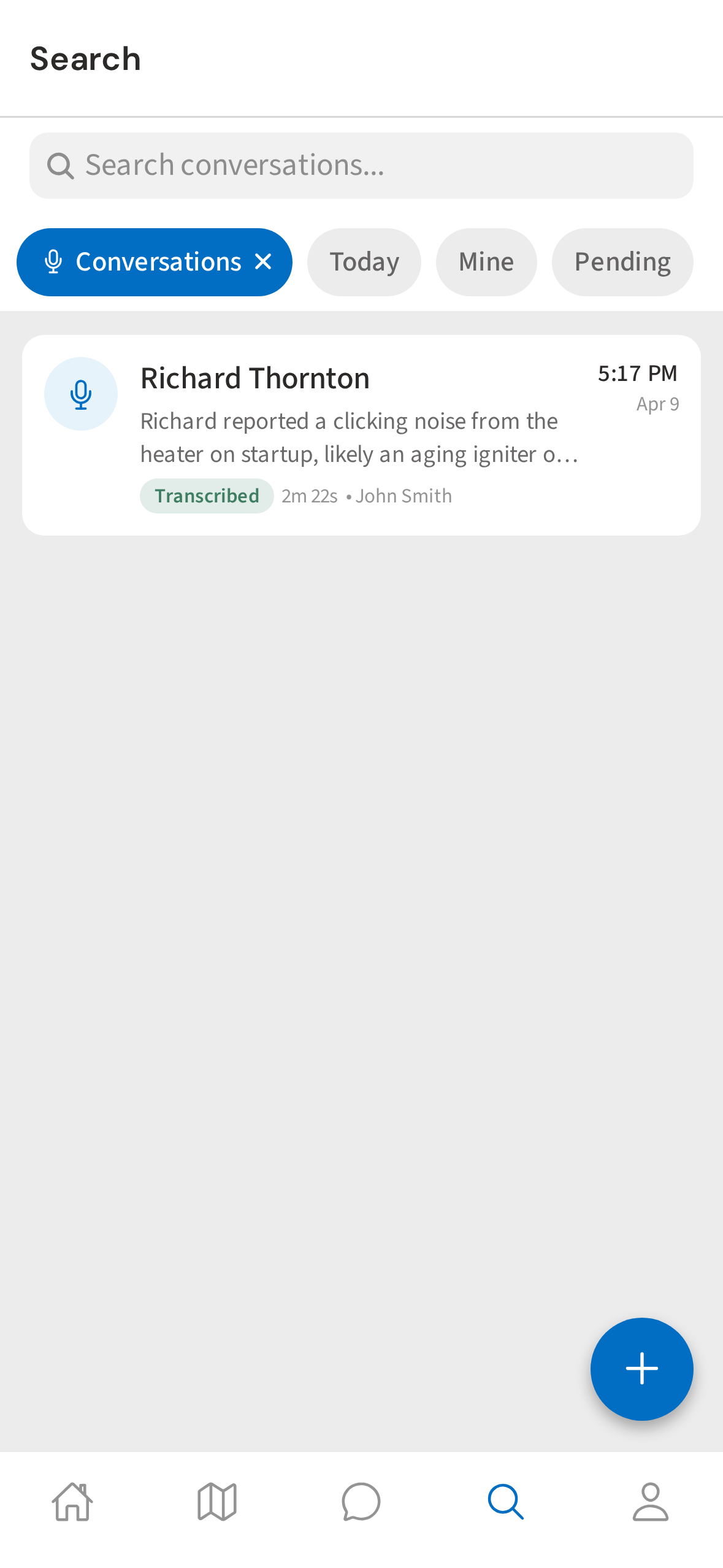 All conversations across customers