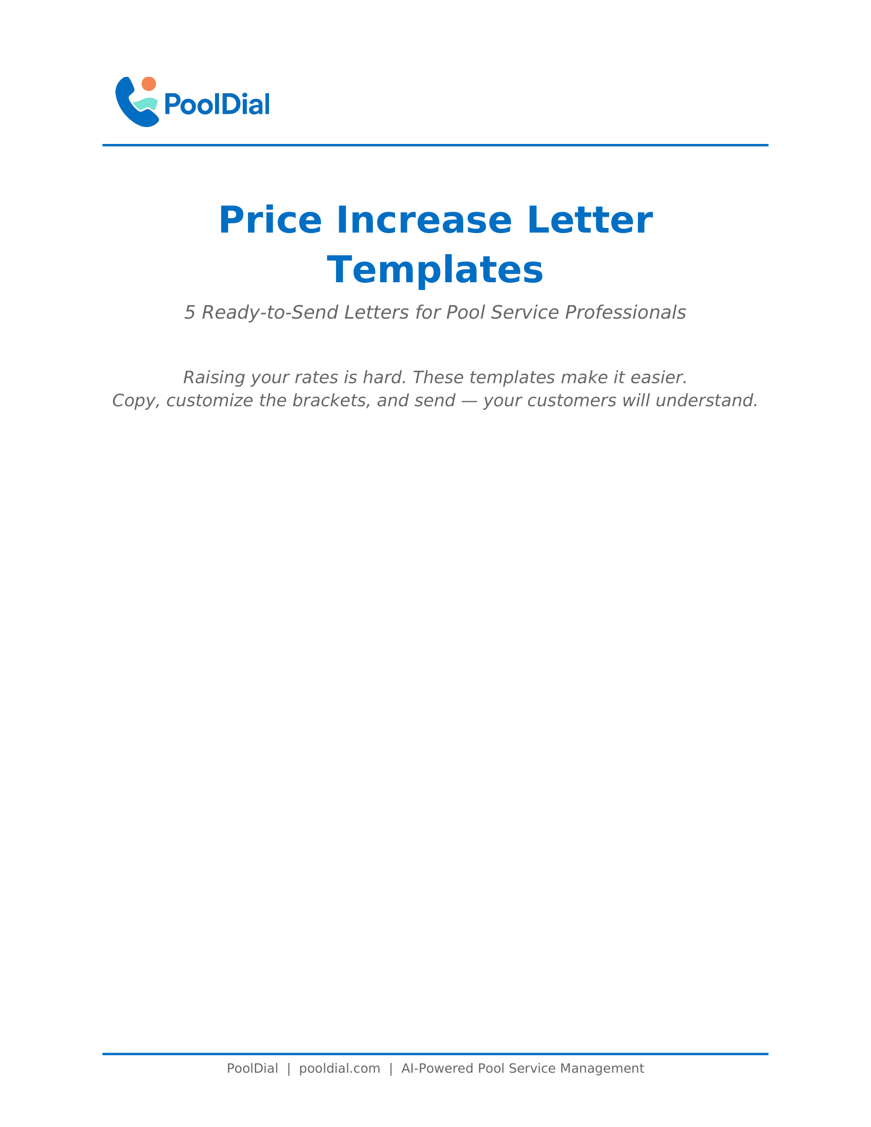 Price Increase Letter Templates preview